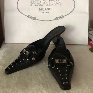SOLD SOLD SOLDAuthentic Prada Studded Kitten Heels